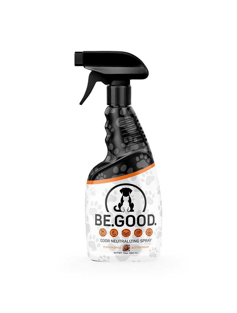 BE.GOOD. Pet Odor Neutralizing Spray - Pumpkin Spice Buttercream, 16oz - Dog Urine Odor Eliminator - Cat Odor Eliminator