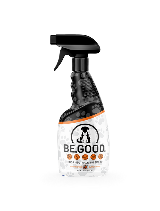 BE.GOOD. Pet Odor Neutralizing Spray - Pumpkin Spice Buttercream, 16oz - Dog Urine Odor Eliminator - Cat Odor Eliminator